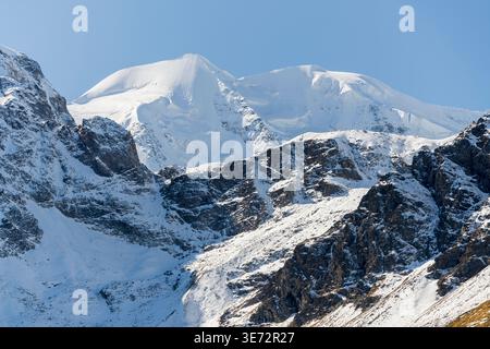 Piz Palü, Bernina Pass, Graubünden, Schweiz Stockfoto