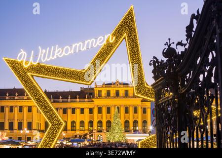 Weihnachtsmarkt, Schloss Schönbrunn, 13. Bezirk Hietzing, Wien, Österreich Stockfoto