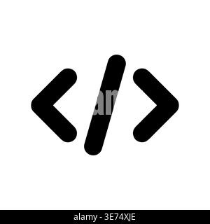 Code-Symbol einfaches Design für Entwicklungsprojekte Stock Vektor
