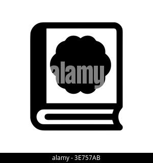 Koran Buch einfache schwarze Vektor-Ikone Ramadan Kareem Design Stock Vektor
