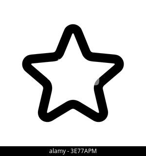 Sternsymbol Vektorillustration, einfache umrissene Sternform Stock Vektor