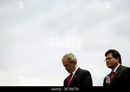 Präsident Bush spricht beim jährlichen Gedenkfeiertag für Friedensbeamte Stockfoto
