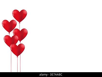 Happy Valentine's Day Card. Hintergrund für Valentinstag, Hochzeitsfeier, Muttertag oder Jahrestag. Vektorabbildung. Stock Vektor