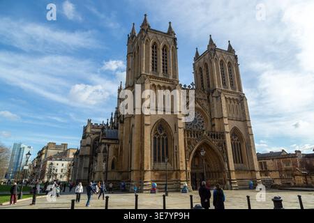 Bristol Cathedral, am College Green in Bristol, England Stockfoto