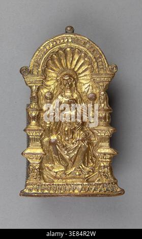 Sitzende Madonna mit Kind, 16. Jahrhundert. Stockfoto