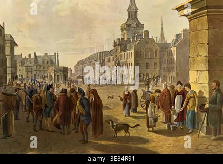Das Castlegate, Aberdeen, 1800, 1800. Stockfoto
