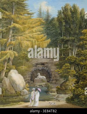 Sphinxgrotte im Weimarer Park, 1801. Stockfoto