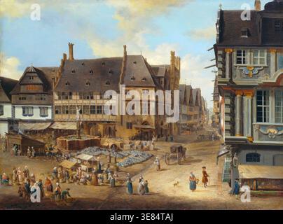 Der Liebfrauenberg in Frankfurt, 18. Jahrhundert. Stockfoto