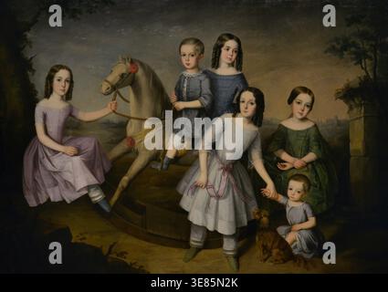 Die Kinder der Familie Lara, 1832. 175,5 x 247,5 cm. Prado Museum, Madrid, Spanien. Stockfoto