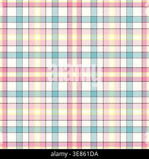 Nahtloses Muster prüfen. Ekose überprüft den Hintergrund. Wiederholte Gingham-Schottenpatern. Designmuster im schottischen Stil. Wiederkehrendes Texturcheck-Karo. Wiederholen Stock Vektor