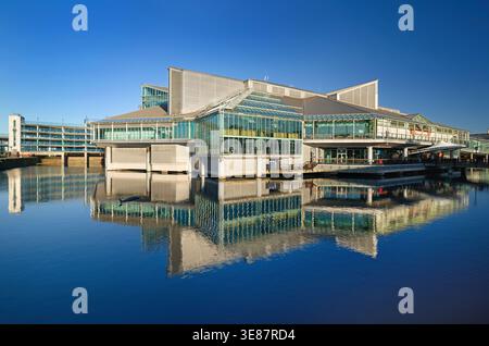 Großbritannien, East Yorkshire, Hull, Princes Dock, Princes Quay Shopping Centre. Stockfoto