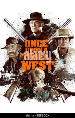 HENRY FONDA, JASON ROBARDS, CHARLES BRONSON UND CLAUDIA CARDINALE IN ONCE UPON A TIME IN THE WEST (1968) – ORIGINALTITEL: C’ERA UNA VOLTA IL WEST – REGIE: SERGIO LEONE. Quelle: PARAMOUNT PICTURES / Album Stockfoto