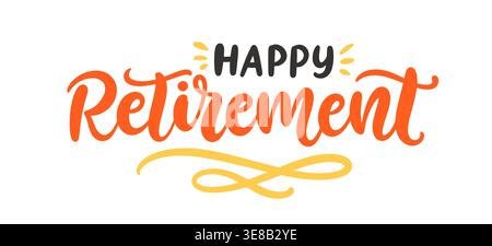 Happy Rente handgeschriebenes Schriftbanner Stock Vektor