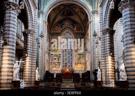Kathedrale von Orvieto (Duomo di Orvieto). Orvieto, Umbrien, Italien Stockfoto