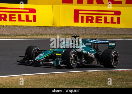 27. März 2026; Suzuka Circuit, Suzuka, Japan; 2026 FIA Formel 1 Grand Prix von Japan; Freier Trainingstag; Lance Walk (18) von Kanada und Aston Martin Aramco Formel 1 Team während der ersten Trainingseinheit Stockfoto