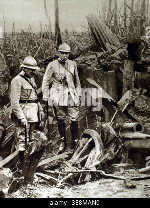 Frankreich - 1916 ; 1. Weltkrieg General Emile Fayolle an der Somme-Front . Stockfoto
