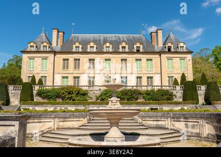 Die Burg von Auvers-sur-Oise. Sie wurde im 17. Jahrhundert von Zanobi Lioni erbaut, später aber umgebaut und in einen französischen Stil umgewandelt château Stockfoto