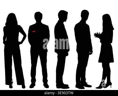 Silhouetten für Geschäftsleute, professionelle Herren- und Frauenkollektion Stock Vektor