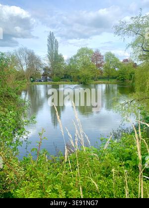 Bletchley Park House Buckinghamshire berühmtes Gebäude und Park, das im 11. Weltkrieg für Codebrecher-Artefakte aus dem damaligen Museum und Geschäft genutzt wurde Stockfoto