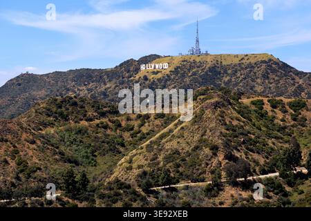 Hollywood Sign on Mount Lee in den Hollywood Hills, Los Angeles, Kalifornien, USA Stockfoto