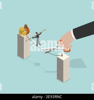 3D Isometrischer flacher Vektor konzeptuelle Illustration von Eifersucht, Betrug und Verrat Stockfoto
