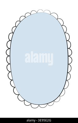 Handgezeichneter dekorativer Rahmen grafische Illustration, für Produktdesign, Hochzeitsdekor, Menü, Karten, Einladung Stock Vektor