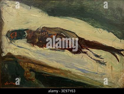 Chaim Soutine (1893–1943) war ein weißrussisch-französischer Expressionist. Der Archivdruck reproduziert sein Gemälde „Fasan“ und dokumentiert Farbe, Pinselarbeit und Komposition. Stockfoto