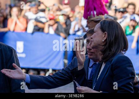 Madrid, Spanien. April 2026. Der venezolanische Oppositionsführer und Friedensnobelpreisträger von 2025, María Corina Machado, nimmt an einer Veranstaltung in Madrid Teil. Der Bürgermeister von Madrid, José Luis Martínez-Almeida, erhielt den venezolanischen Oppositionsführer und Friedensnobelpreisträger María Corina Machado von 2025 und überreichte ihr den Goldenen Schlüssel der Stadt Madrid. Quelle: SOPA Images Limited/Alamy Live News Stockfoto