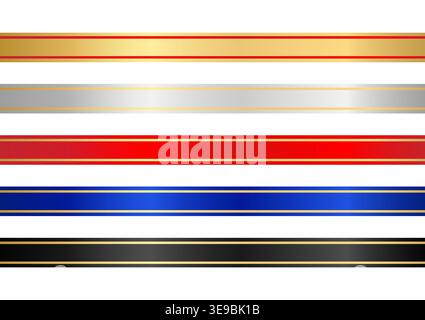 Set der Multifunktionsleiste. Vektorillustration isoliert auf weißem Hintergrund. Stock Vektor