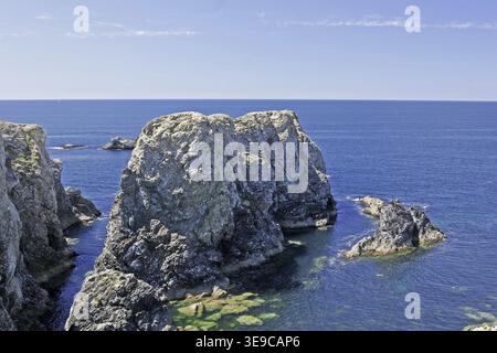 Belle-Ile, Les Aiguilles de Port Coton Stockfoto