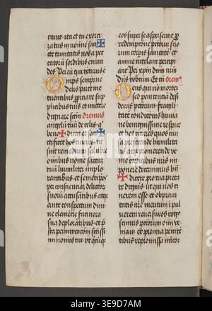 Pontificale cracoviense (1506–1518) Kraków ist eine bedeutende liturgische Handschrift mit 263 Folien mit aufwendigen Illuminationen, Miniaturmalereien und kalligraphischen Initialen. Die archivierte fotografische Reproduktion zeigt die kunstvolle religiöse Kunst und die komplizierten Details dieses polnischen Schatzes aus dem 16. Jahrhundert. Stockfoto