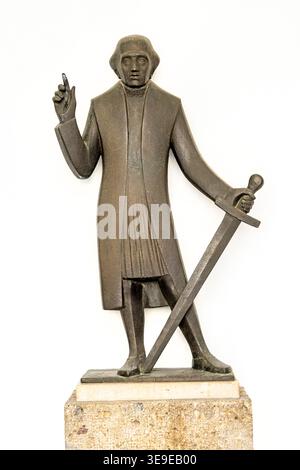 Statue, Theophrastus Paracelsus in Salzburg Stadt, Österreich // Statue, Theophrastus Paracelsus in Salzburg Stadt, Österreich - 20260323 PD15376 Stockfoto