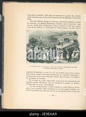 Octave Aubry (1881–1963) war ein Historiker und Schriftsteller, der für seine Werke über das Napoleonische Frankreich bekannt war. Sein 1937 erschienenes Buch *Le roi de Rome* beschreibt das Leben Napoleons II., des Sohnes Napoleons Bonaparte. Der Archivdruck dokumentiert das Cover-Design des zweiten Bandes, der erstmals von Plon in Paris veröffentlicht wurde. Stockfoto