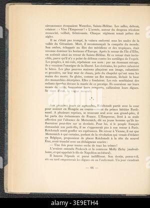 Octave Aubry (1881–1946) war ein französischer Historiker und Autor. Napoleon II. (1811–1832), bekannt als „Le roi de Rome“, war der Sohn von Napoleon Bonaparte. Der historische Fotodruck dokumentiert die Pariser Ausgabe von Band 2 von Plon 1937, in der Napoleon II. Das Leben beschreibt. Stockfoto