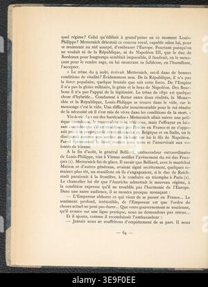 Octave Aubry (1881–1946) war ein französischer Historiker und Schriftsteller. Le roi de Rome ist Napoleon II. (1811–1832), Sohn von Napoleon Bonaparte. Der historische Fotodruck dokumentiert die Pariser Ausgabe Band 2 von Plon aus dem Jahr 1937, die Napoleon II. Historischen und dynastischen Kontext zeigt. Stockfoto