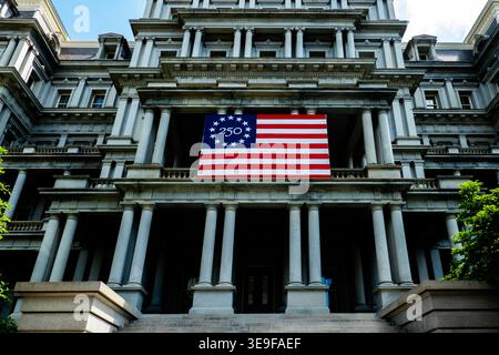 WASHINGTON, D.C. – 17. APRIL: Das Dwight D Eisenhower Executive Office Gebäude neben dem Weißen Haus in Washington, D.C. am 17. April 2026. (Foto: Tony Quinn/Alamy Stockfoto