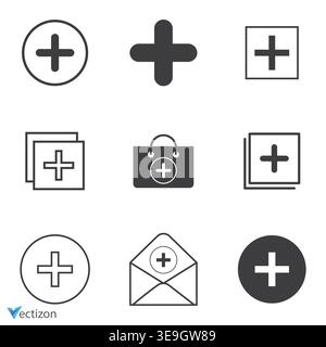 Plus-Symbol für Vektorfunktionen Stock Vektor