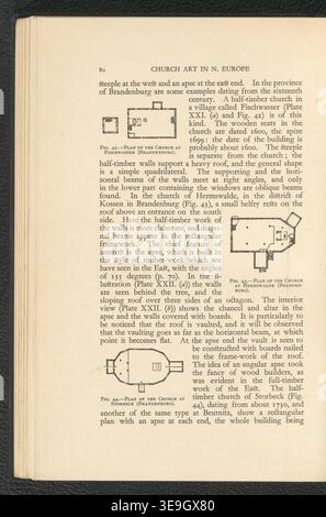 Josef Strzygowskis 1928 erschienenes Werk *Early Church Art in Northern Europe* untersucht die architektonischen Neuerungen frühchristlicher Kirchen in Nordeuropa. Seine Studie betont die Verwendung von Holz im Bauwesen, ein prägendes Merkmal frühmittelalterlicher Kirchen in der Region. Stockfoto