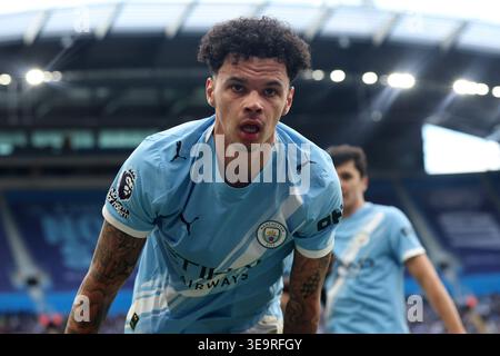 Etihad Stadium, Manchester, Lancashire, Großbritannien. April 2026. Premier League Football, Manchester City gegen Arsenal; Nico O'Reilly von Manchester City Credit: Action Plus Sports/Alamy Live News Stockfoto