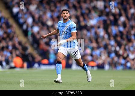 Etihad Stadium, Manchester, Lancashire, Großbritannien. April 2026. Premier League Football, Manchester City gegen Arsenal; Matheus Nunes von Manchester City Credit: Action Plus Sports/Alamy Live News Stockfoto