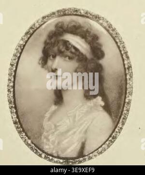 Dieses Porträt der *Miss Vaughan* aus dem frühen 19. Jahrhundert war ebenfalls Teil einer limitierten Auflage mit 365 Exemplaren. Das Bild fängt die junge Frau in einer Art und Weise ein, die typisch für britische Porträts des 19. Jahrhunderts ist. Stockfoto