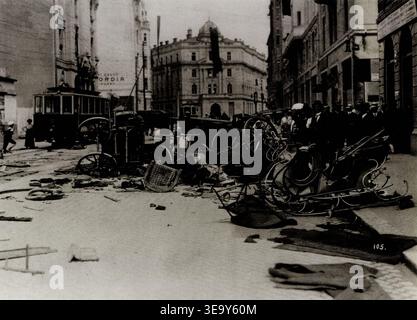 Jaroslav Bruner-Dvoák (1881–1942) war ein tschechischer Fotograf, der im frühen 20. Jahrhundert in Böhmen tätig war. Der Archivfotograf dokumentiert wahrscheinlich Sarajevo nach der Ermordung von Erzherzog Franz Ferdinand am 29. Juni 1914. Stockfoto