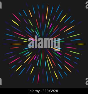 Buntes Weihnachtsfeuerwerk Stock Vektor