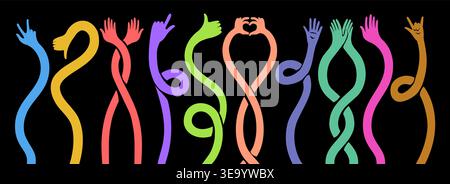 Flexibler langer Arm in Cartoon Stock Vektor