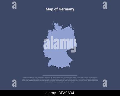 Hochwertige Karte von Deutschland mit klaren Grenzen geographische Details und regionale Bereiche ideal für Lehrmaterialien Reiseführer und Designprojekte Stock Vektor