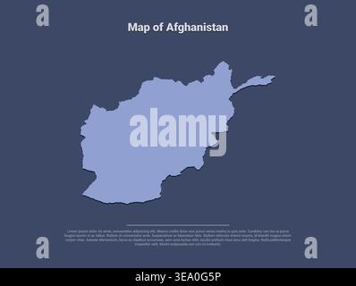 Qualitativ hochwertige Karte von Afghanistan mit klaren Grenzen, geografischen Details und regionalen Unterteilungen, ideal für Informationsmaterial und Reiseführer Stock Vektor