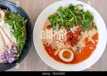 Ramen-Suppe in Sazan, Austin, Texas, 14. Oktober 2025. (Foto: John Anderson) Stockfoto