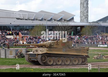 Tiger Tank 131, der weltberühmte deutsche Panzer aus dem Zweiten Weltkrieg und der einzige ursprüngliche Tiger I, der sich derzeit in einem betriebsbereiten Zustand befindet. Stockfoto
