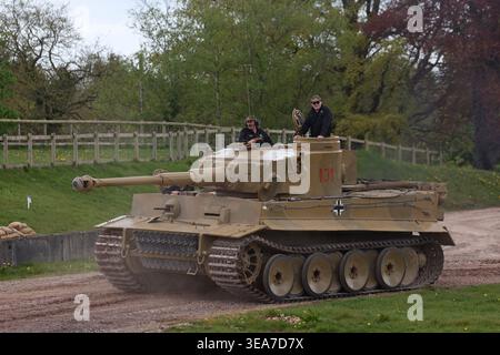 Tiger Tank 131, der weltberühmte deutsche Panzer aus dem Zweiten Weltkrieg und der einzige ursprüngliche Tiger I, der sich derzeit in einem betriebsbereiten Zustand befindet. Stockfoto