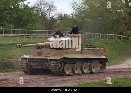 Tiger Tank 131, der weltberühmte deutsche Panzer aus dem Zweiten Weltkrieg und der einzige ursprüngliche Tiger I, der sich derzeit in einem betriebsbereiten Zustand befindet. Stockfoto